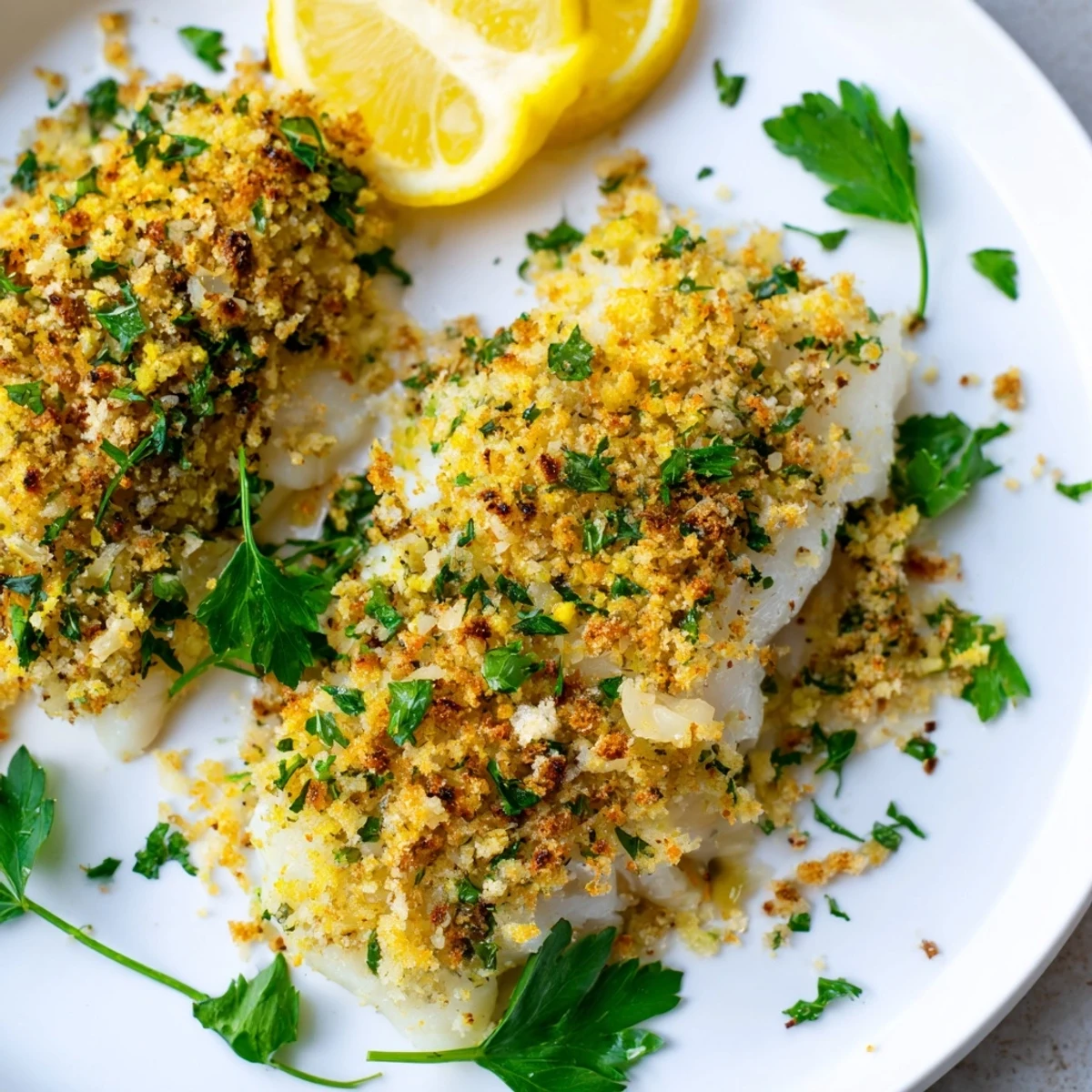 Baked Cod Lemon Herb Butter