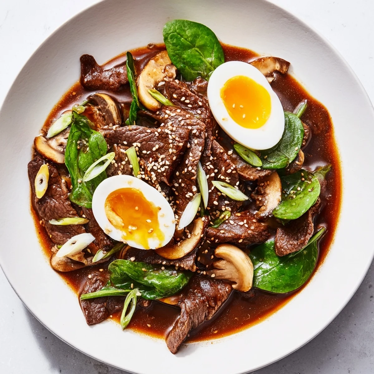 Spicy Beef Ramen Soft Boiled Egg