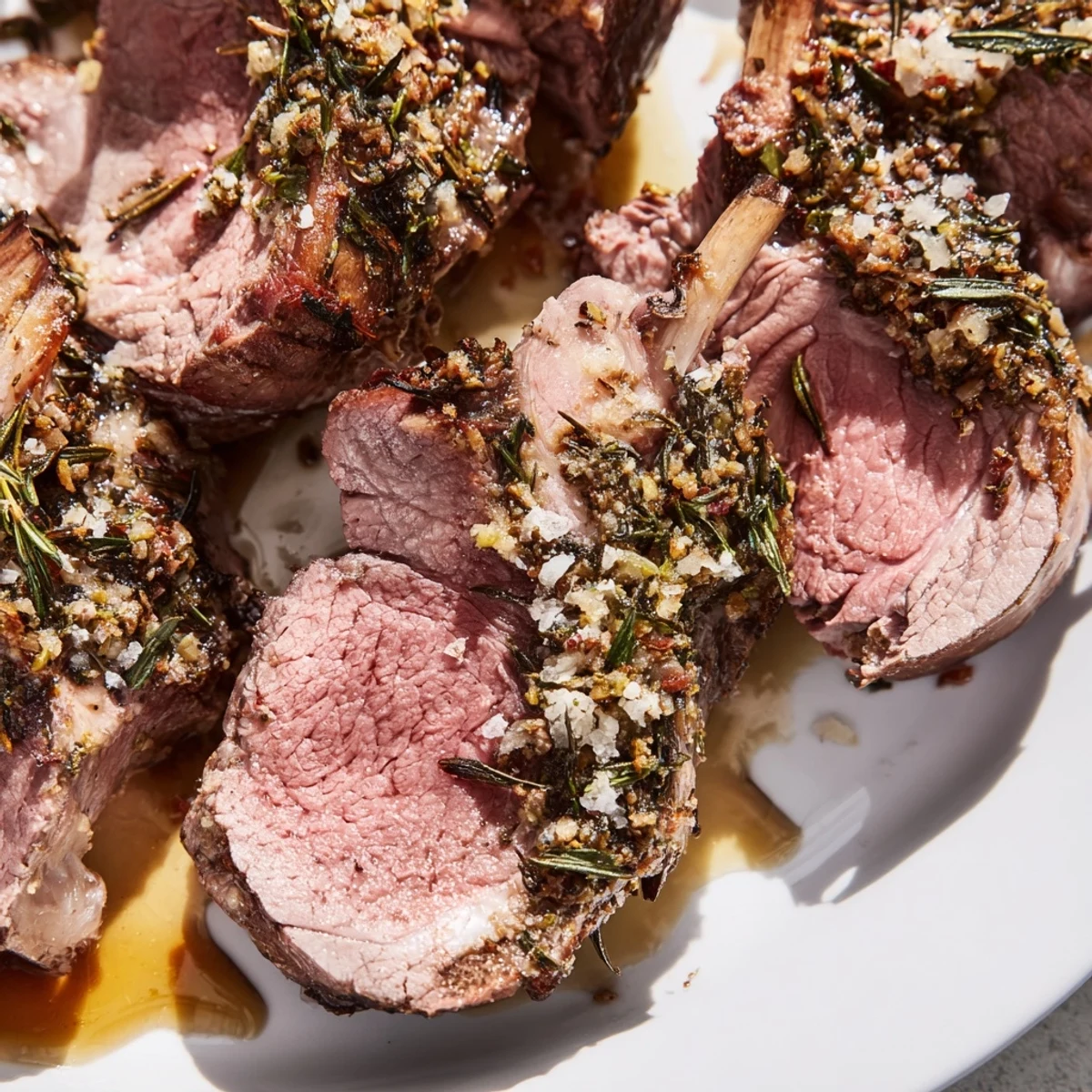 Rustic platter of Roasted Leg of Lamb with Anchovy and Rosemary served with roasted potatoes and a glass of red wine.