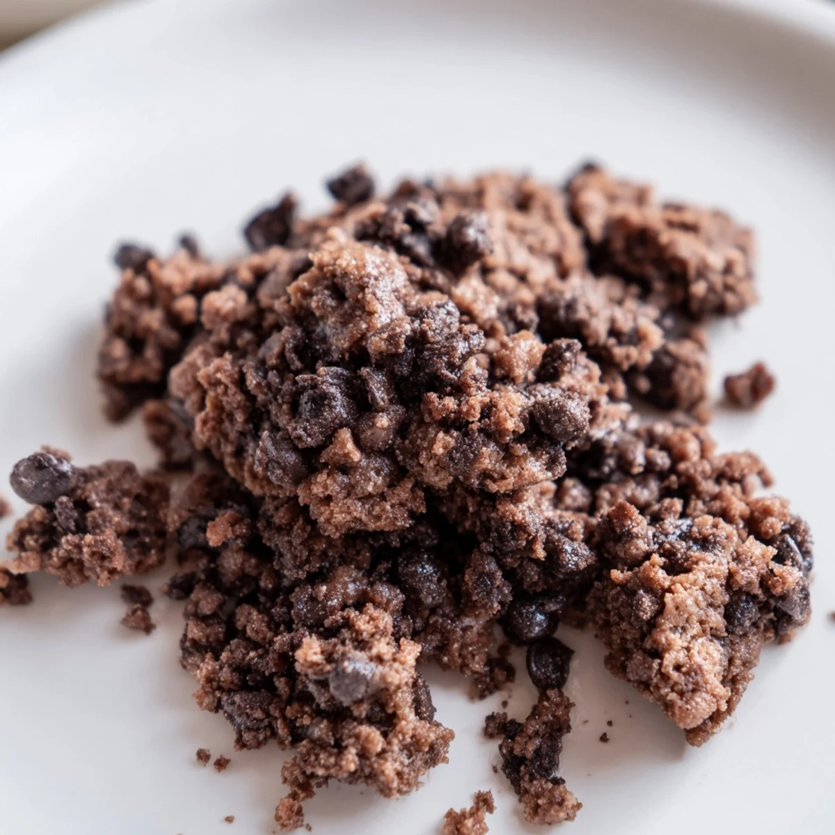 Chocolate Cookie Crumble cooling on a wire rack, perfect for snacking or topping puddings.