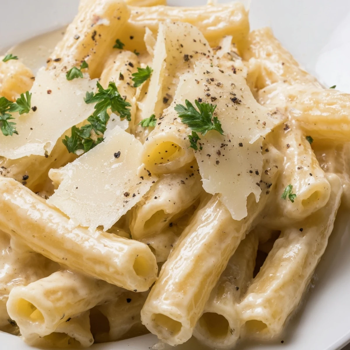 Fettuccine coated in velvety Creamy Dish Pasta sauce, served warm as a comforting vegetarian weeknight dinner.