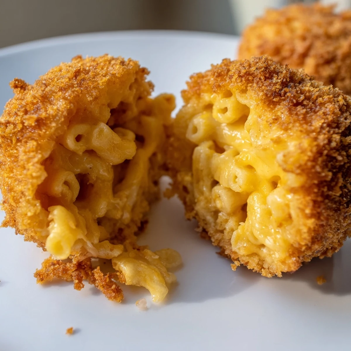 Golden, crispy Super Bowl Fried Mac and Cheese Balls with a creamy cheddar center and crunchy panko crust.
