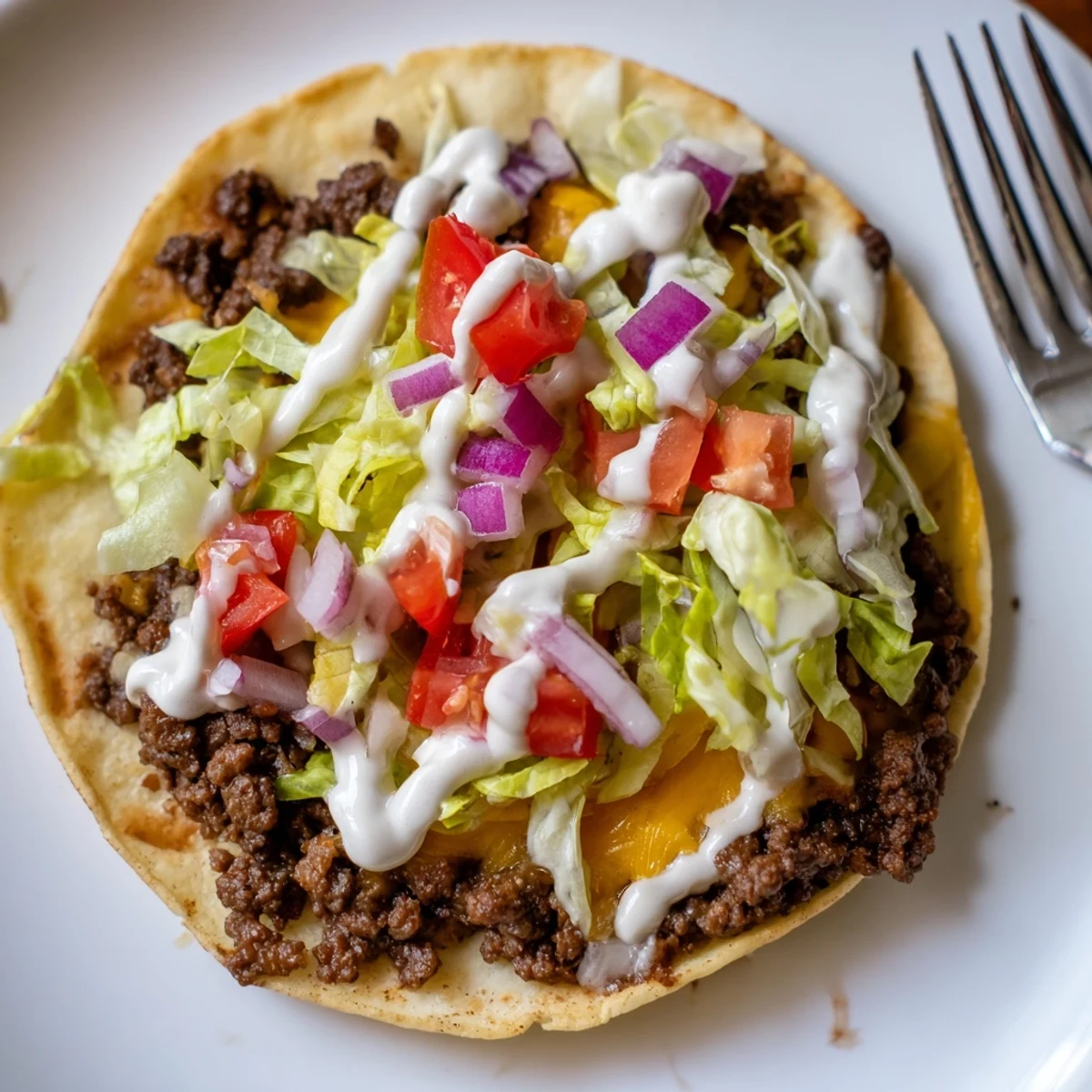 Golden smash burger tacos with melted cheese and crisp edges on small flour tortillas