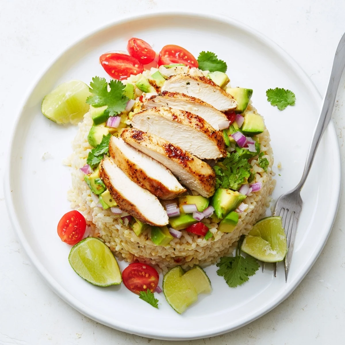 Honey Lime Chicken Avocado Stack