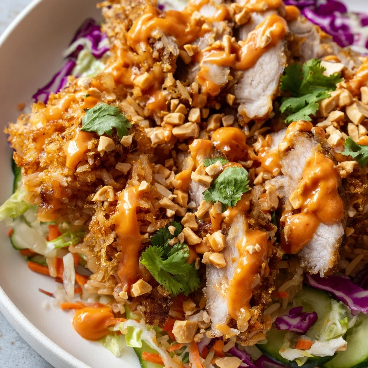 Bang Bang Chicken Crispy Rice