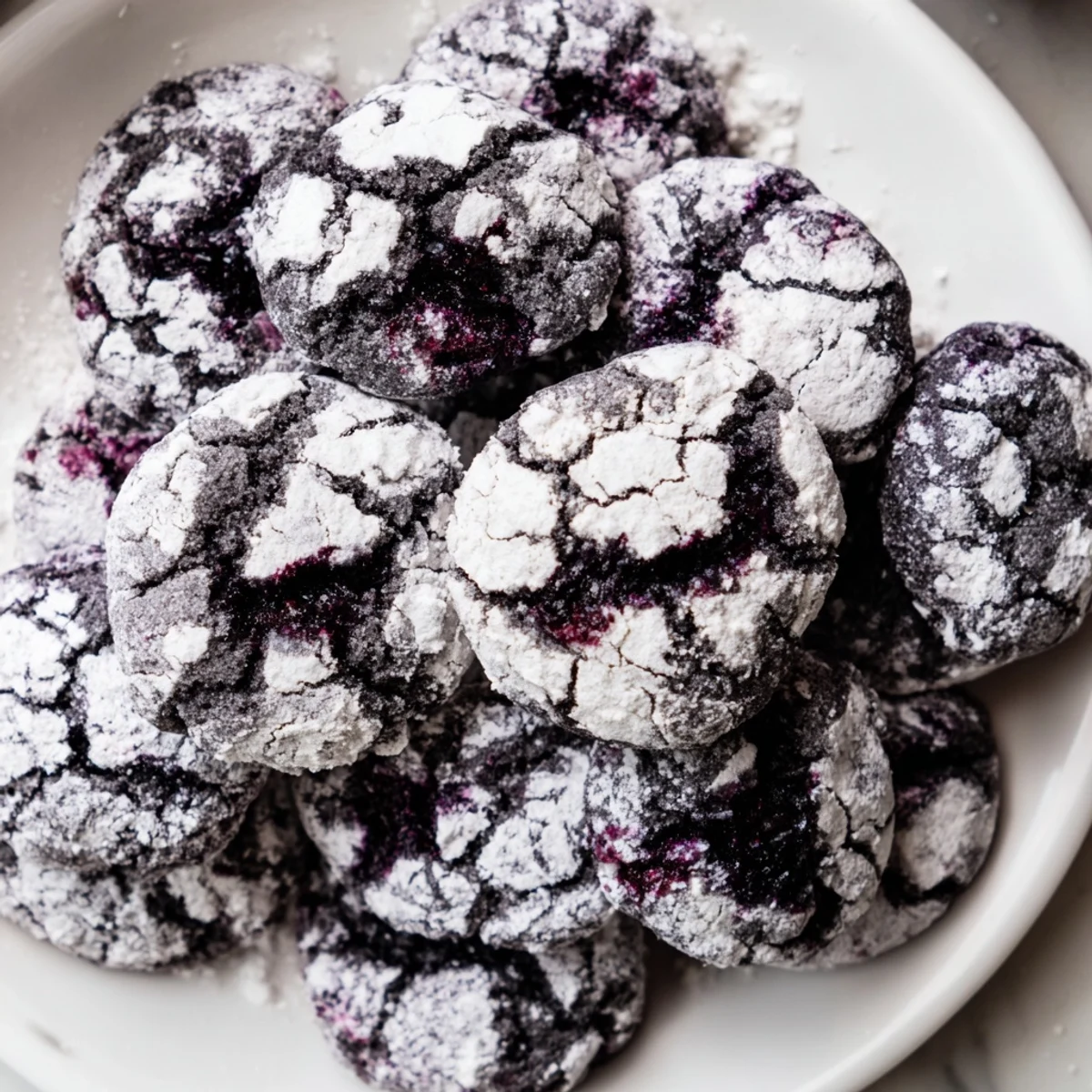 Blueberry Crinkle Cookies