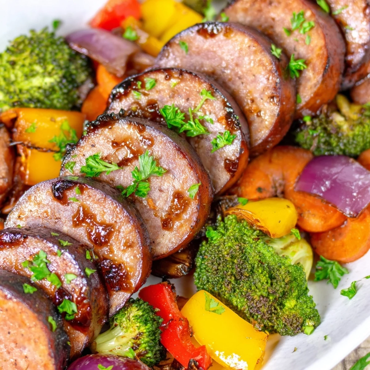 One Pan Honey Garlic Kielbasa