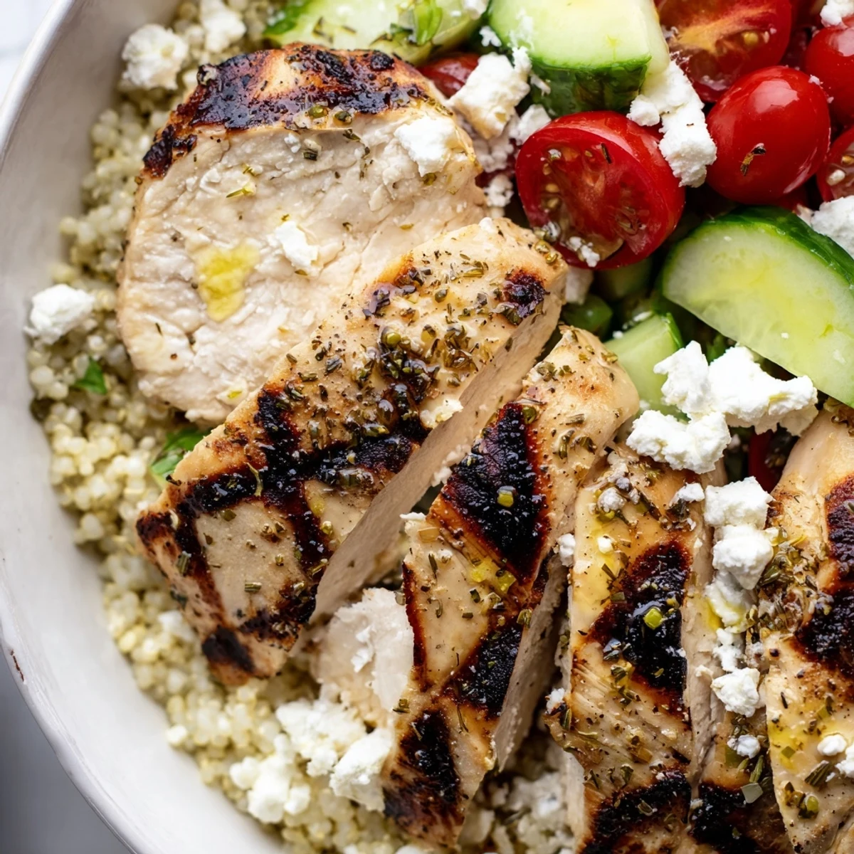 Mediterranean Chicken Quinoa Bowl