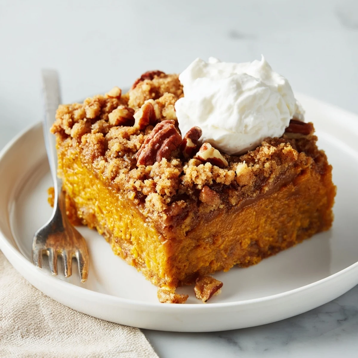 Bubbly pumpkin dump cake fresh from the oven with a buttery golden crust