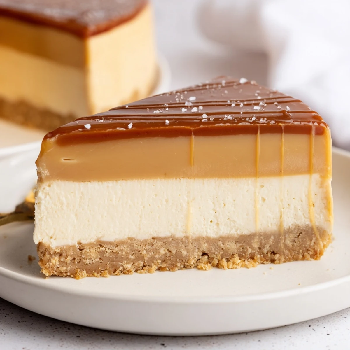 Luxurious Millionaire Cheesecake with glossy chocolate ganache and salted caramel drizzle