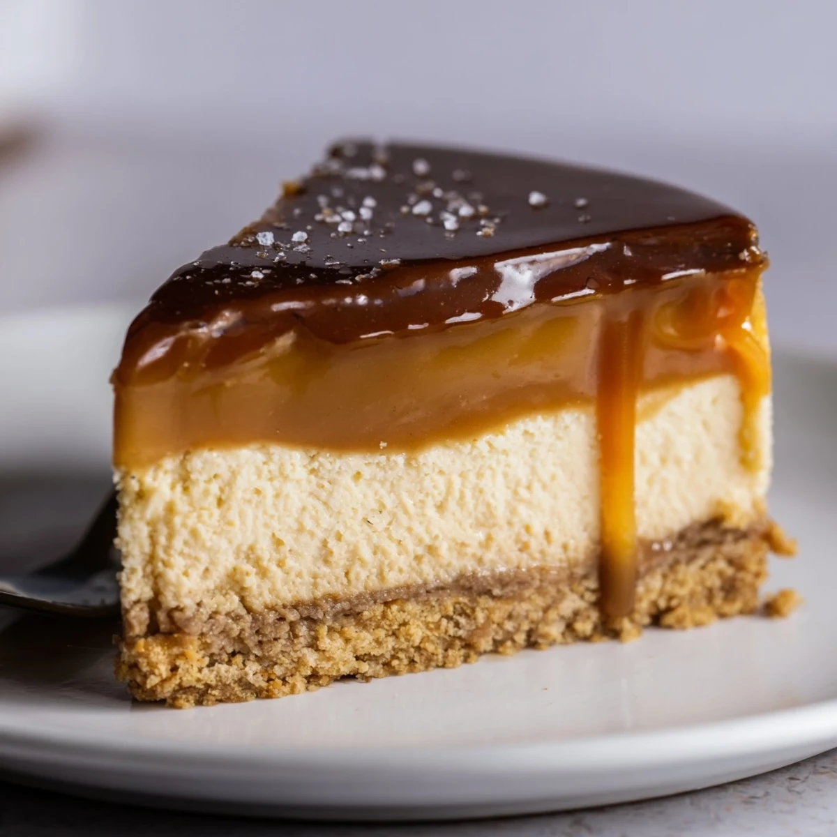 Creamy Luxurious Millionaire Cheesecake chilled overnight, ideal served with espresso or wine