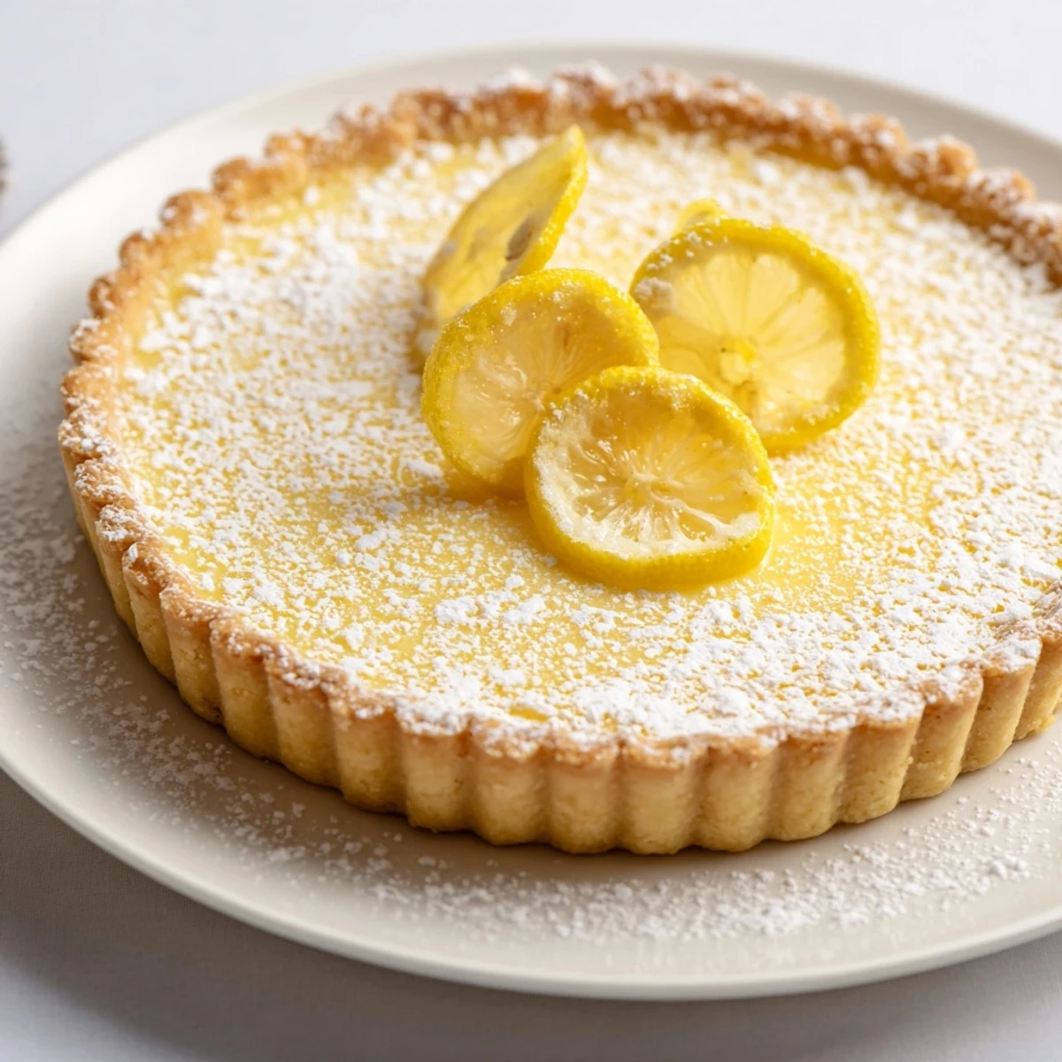 Home-baked Creamy Lemon Tart Recipe chilled, vibrant lemon aroma and creamy center