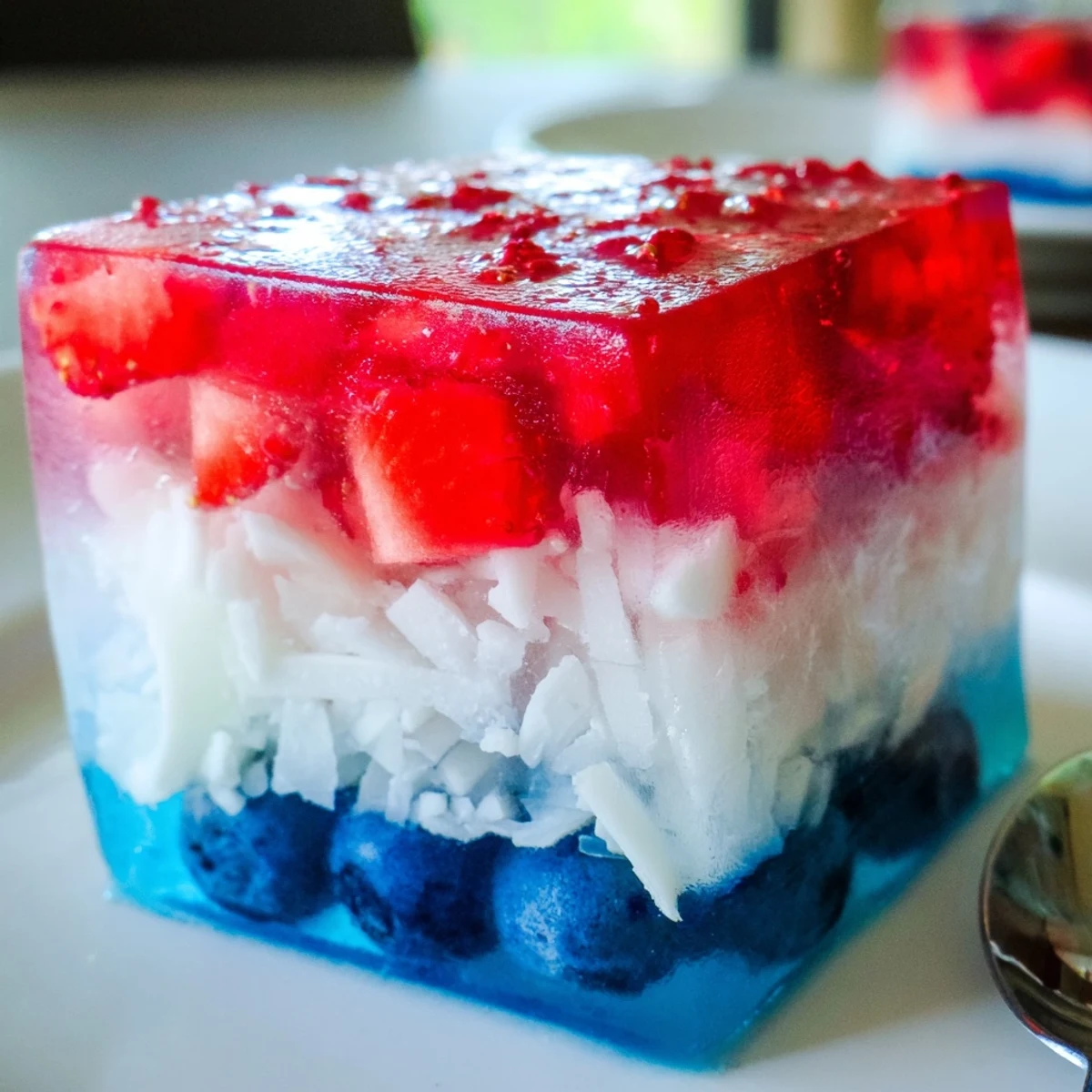 Patriotic pitcher chilled with fruity ice, Red White And Blue Ice Cubes Recipe