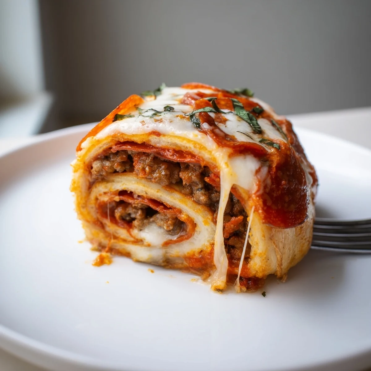 Cheesy Beef Pepperoni Roll Ups