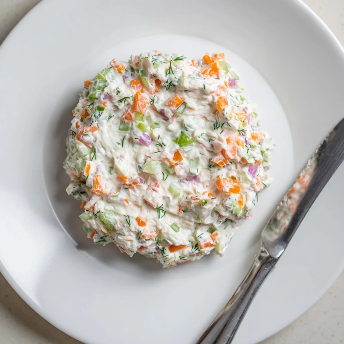 Whipped Garden Vegetable Spread Recipe with lemon zing, perfect for sandwiches.