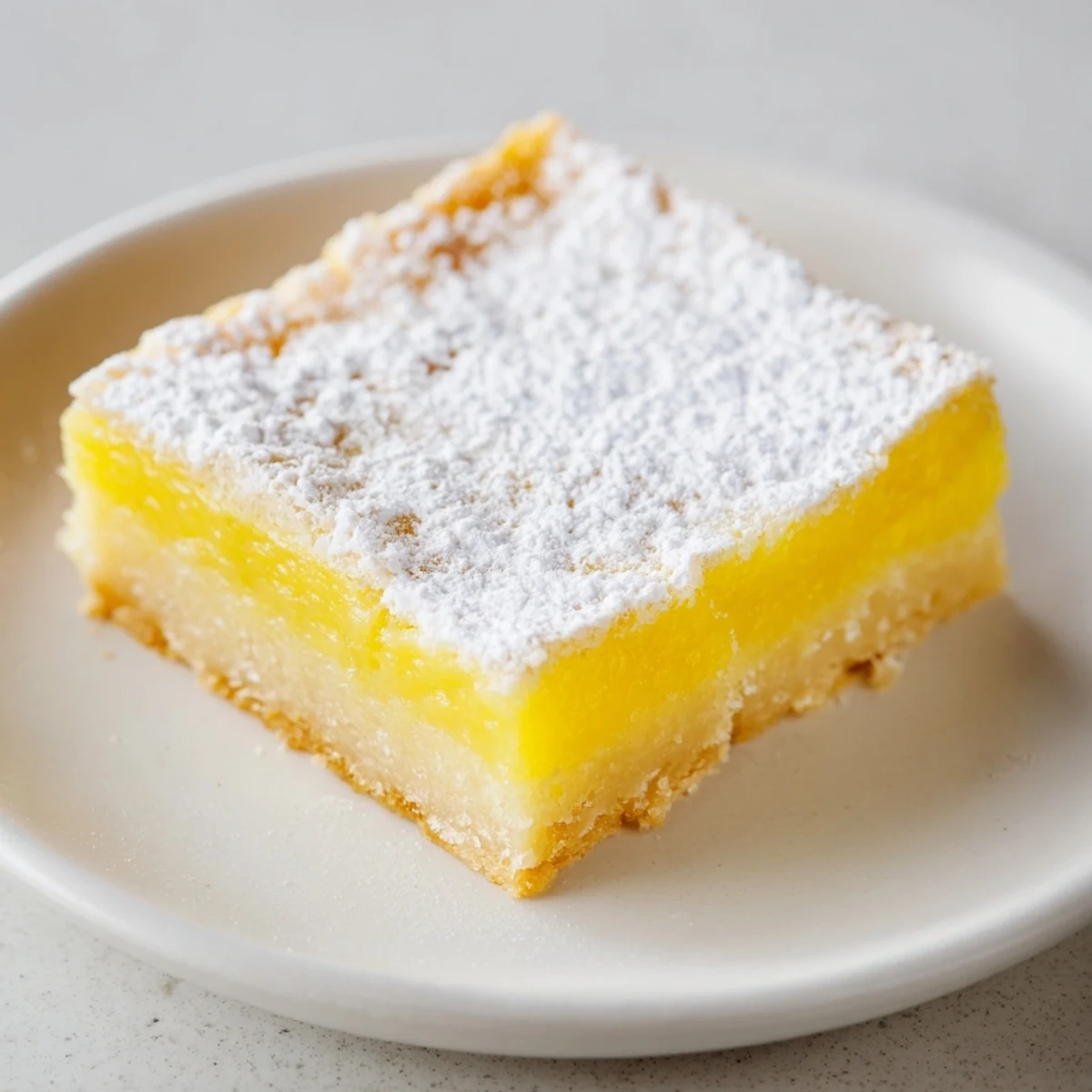 Buttery shortbread crust topped with tangy bright and fresh simple lemon bars