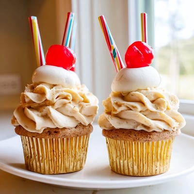 Banana Milkshake Cupcakes