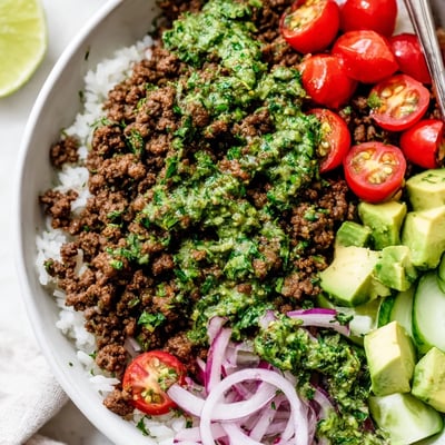 Chimichurri Ground Beef Bowls