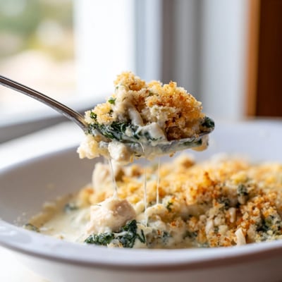 Creamy Chicken Spinach Casserole
